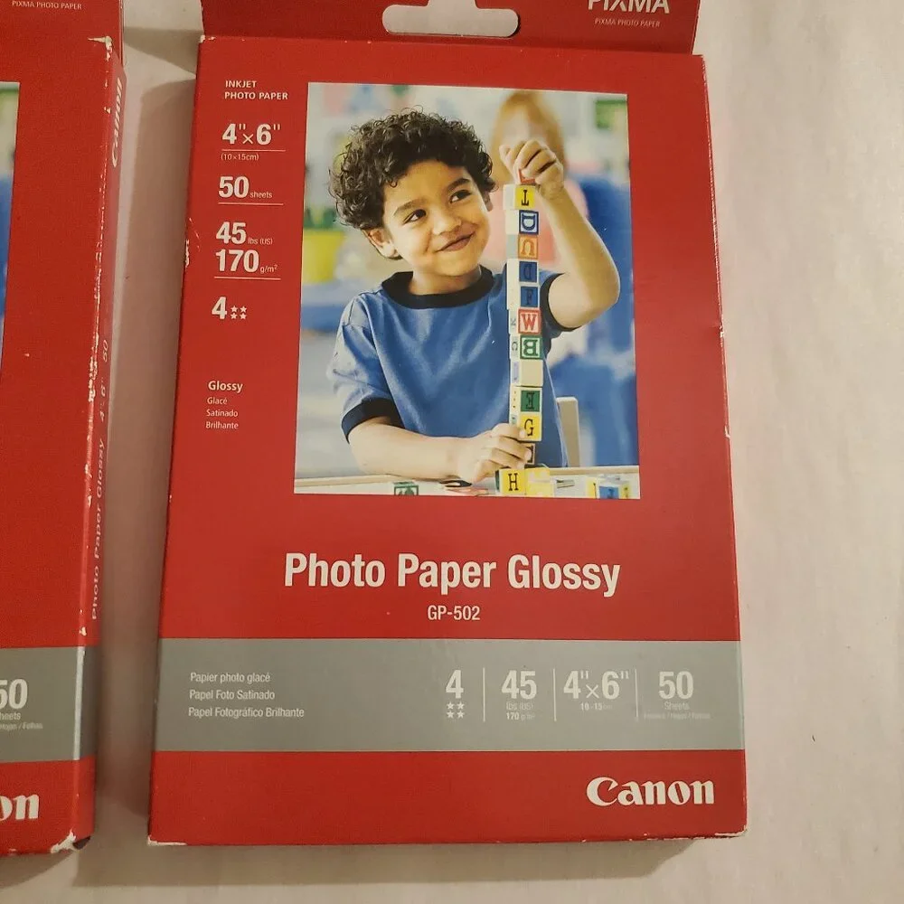 Canon gp-502 glossy photo paper 4x6 100ct new sealed